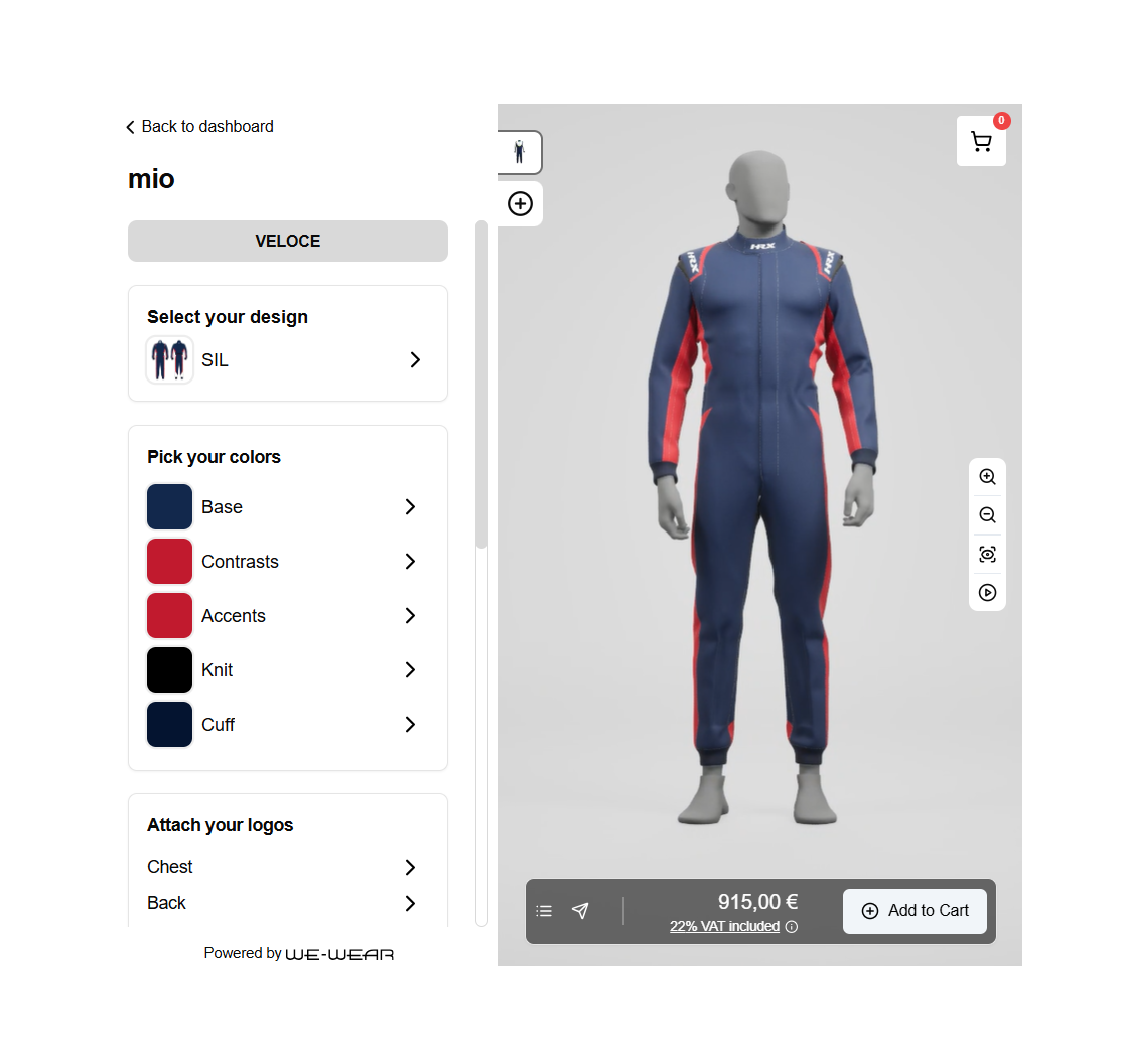 Veloce About us Configurator| HRX