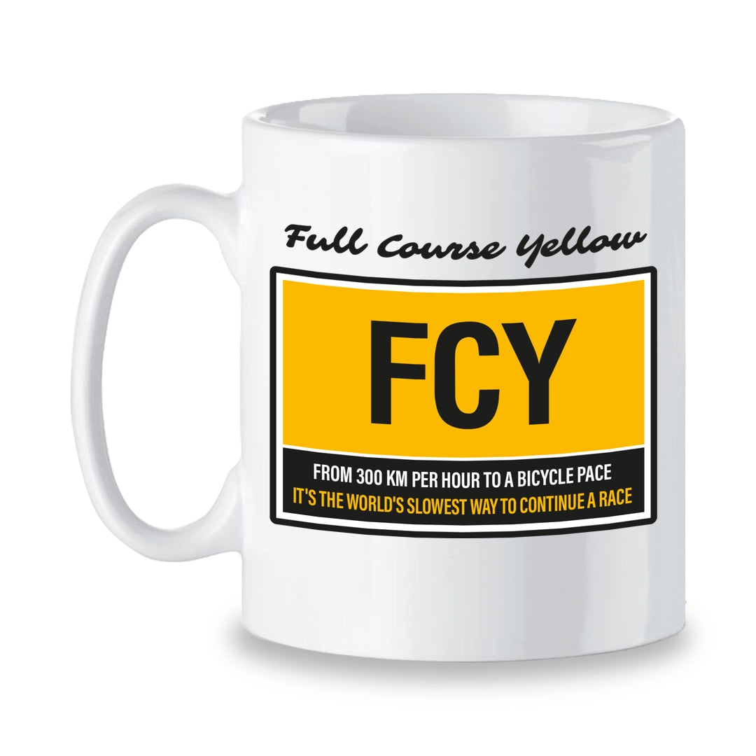 Mugs Full Course Yellow Race Flag