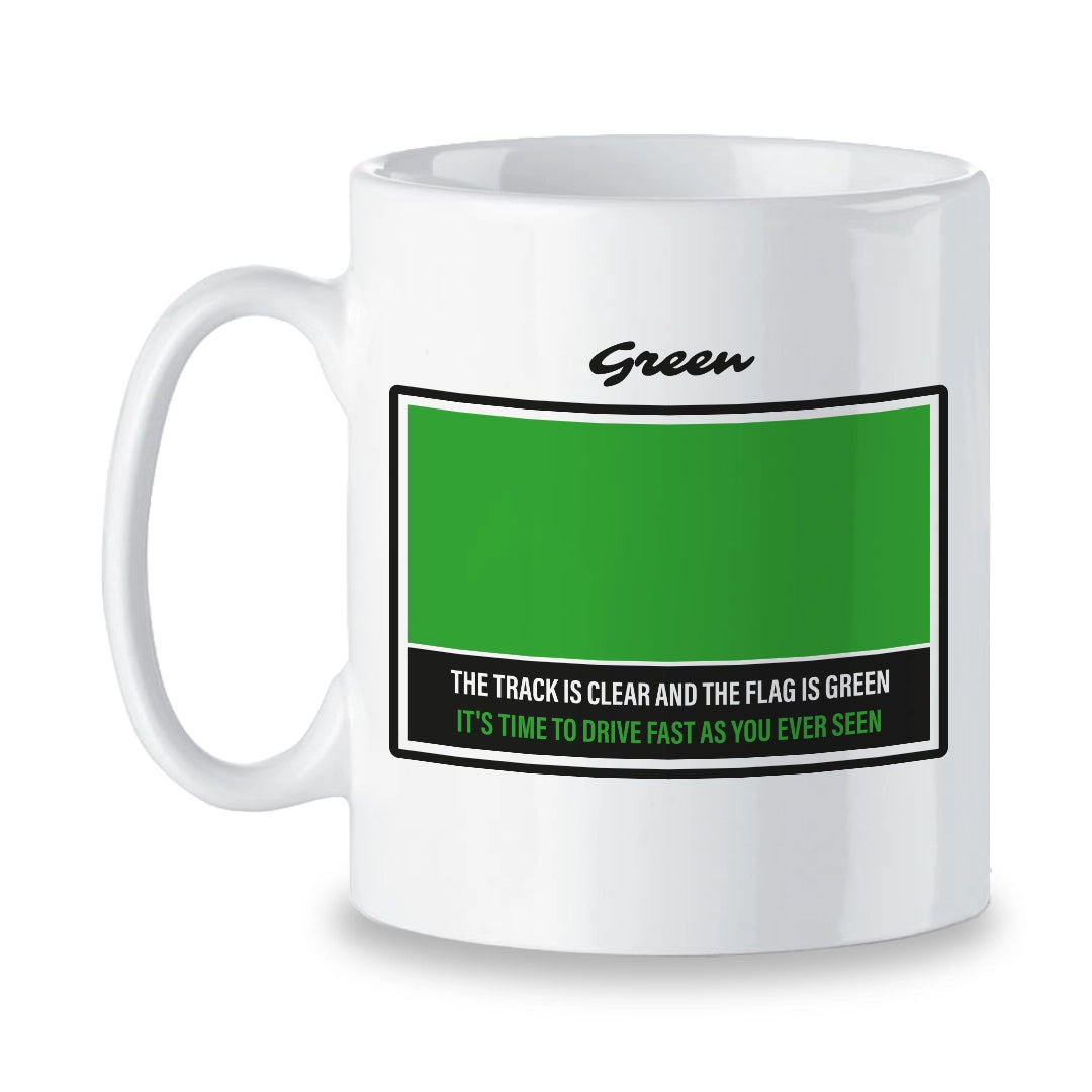 Mugs Green Race Flag