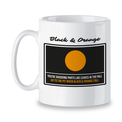 Mugs Black & Orange Race Flag