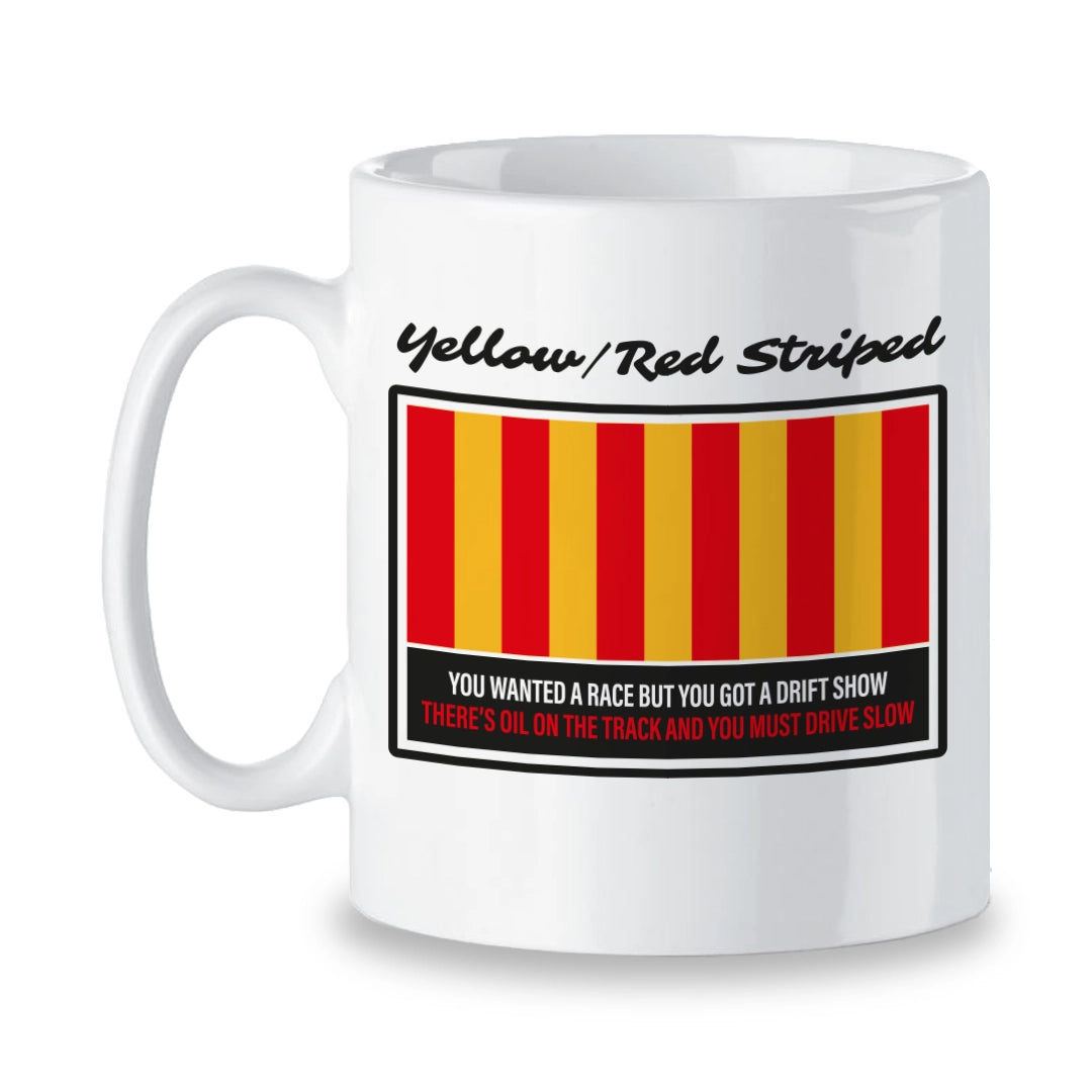 Mugs Yellow & Red Striped Race Flag