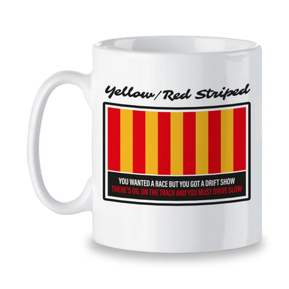 Mugs Yellow & Red Striped Race Flag